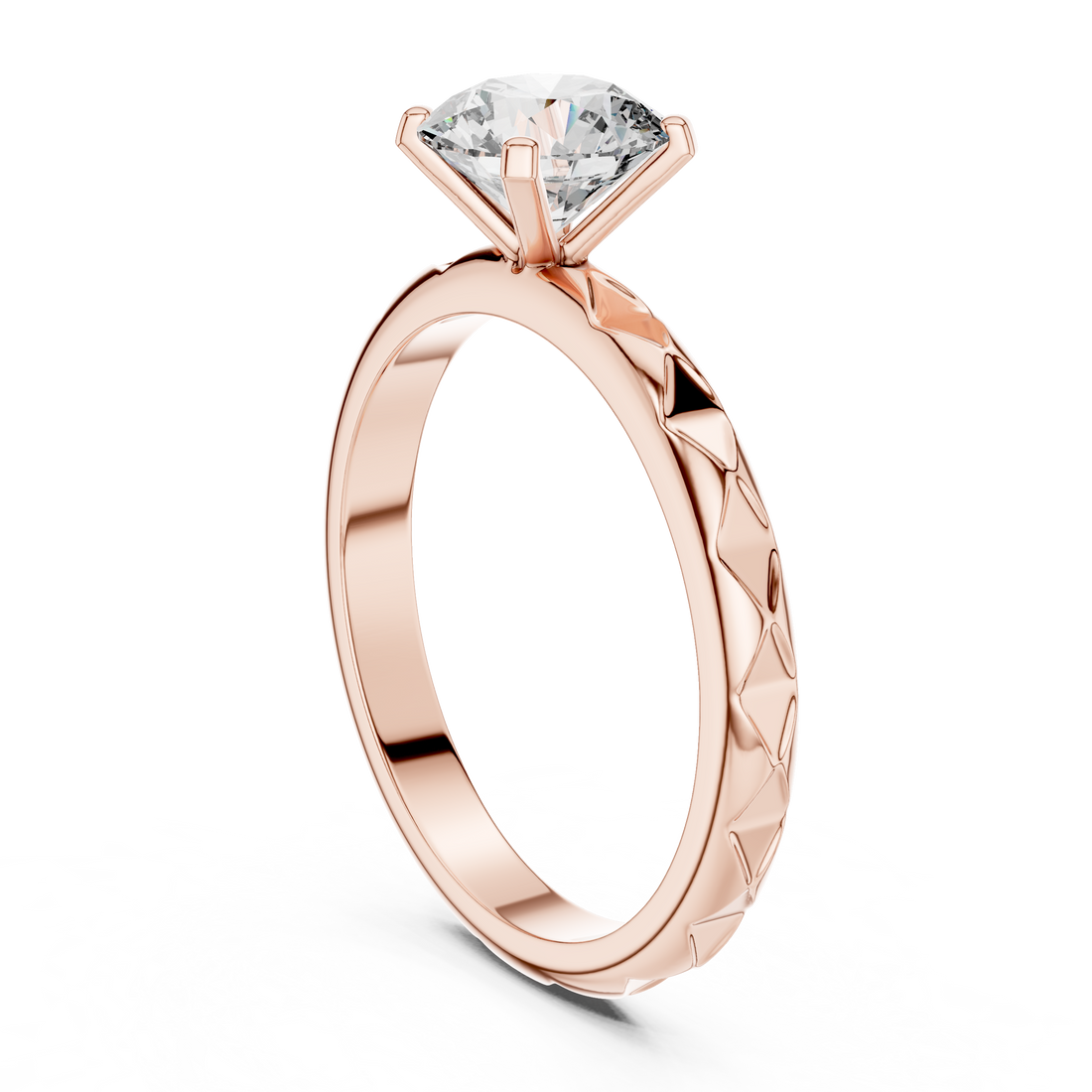 Classic Scalloped Set Lab Grown Diamond Ring