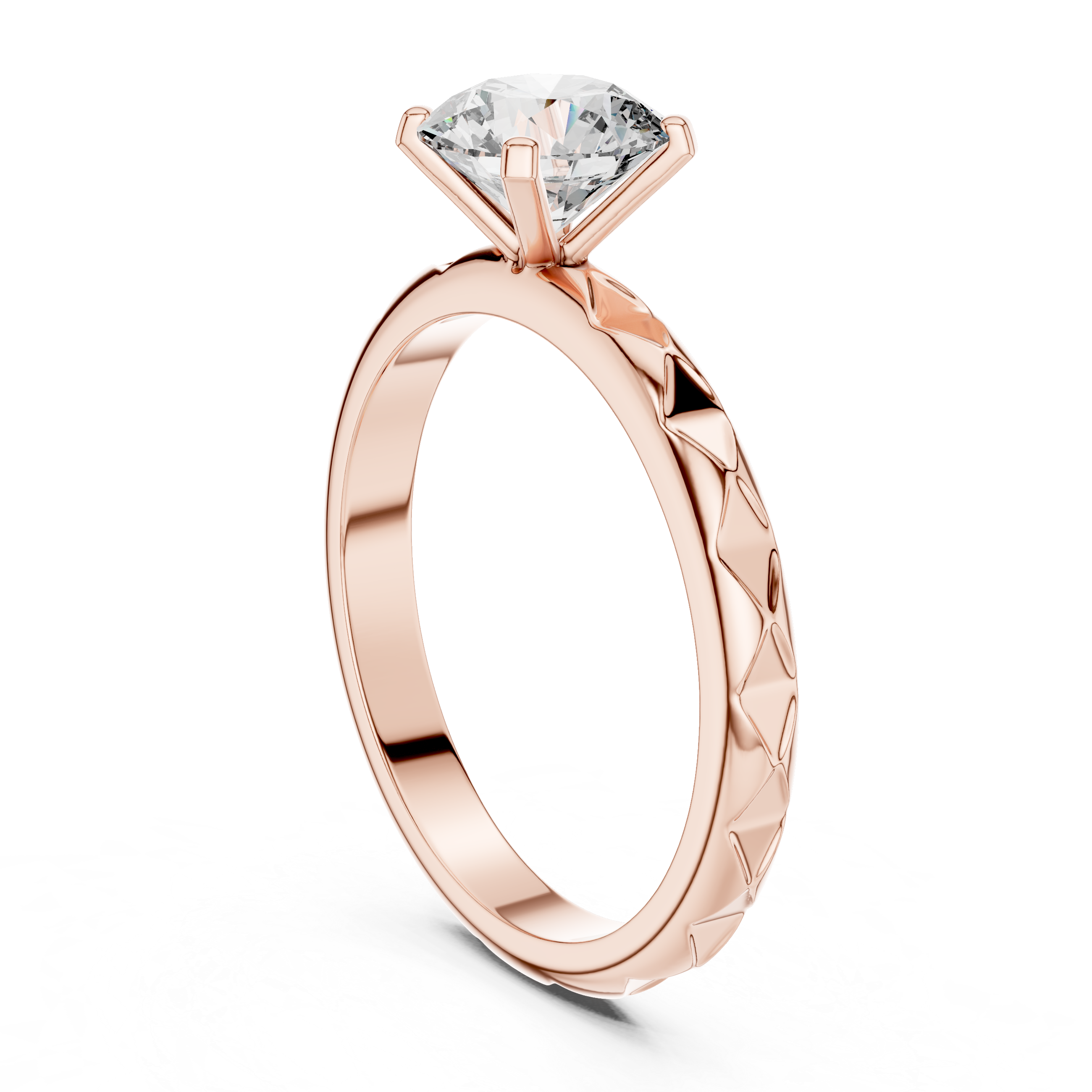 Classic Scalloped Set Lab Grown Diamond Ring