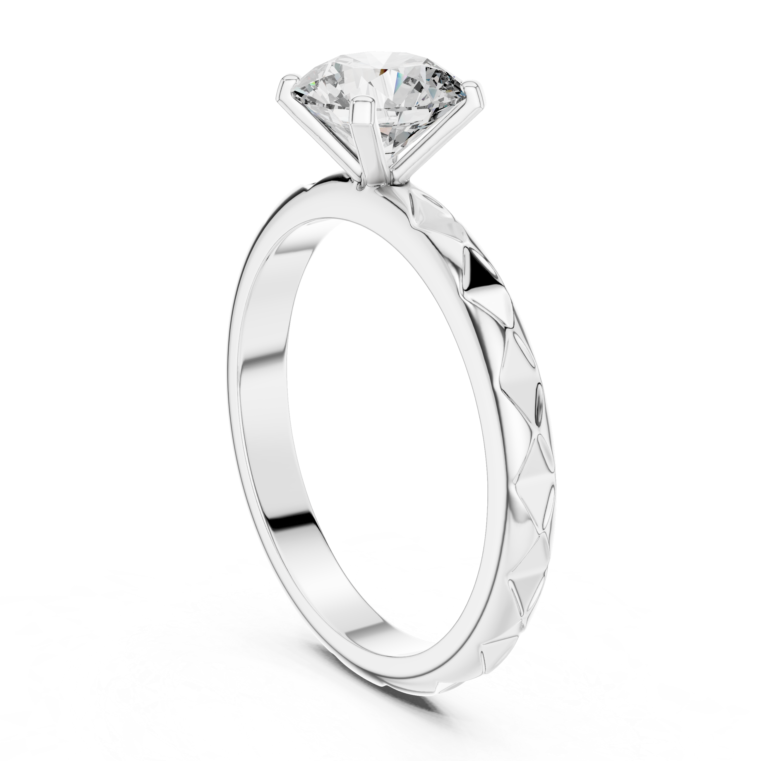 Classic Scalloped Set Lab Grown Diamond Ring