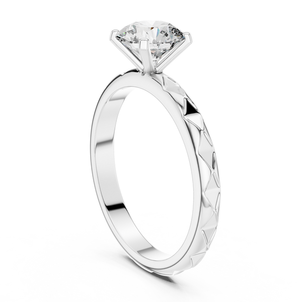 Classic Scalloped Set Lab Grown Diamond Ring