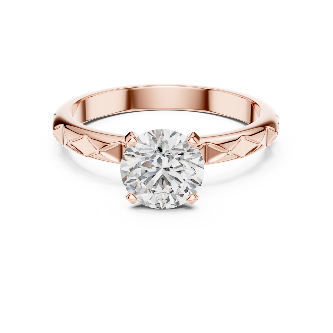Classic Scalloped Set Lab Grown Diamond Ring