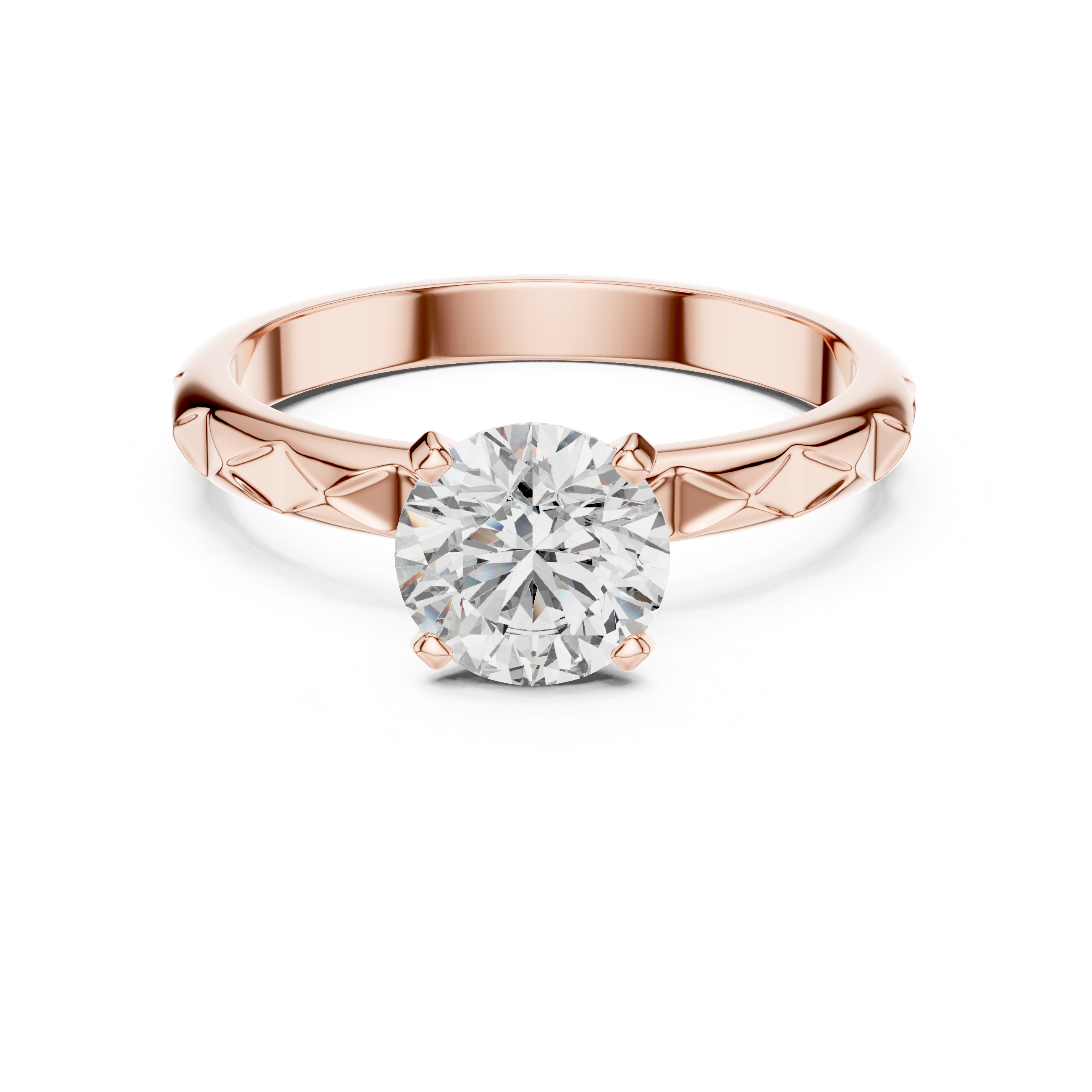 Classic Scalloped Set Lab Grown Diamond Ring