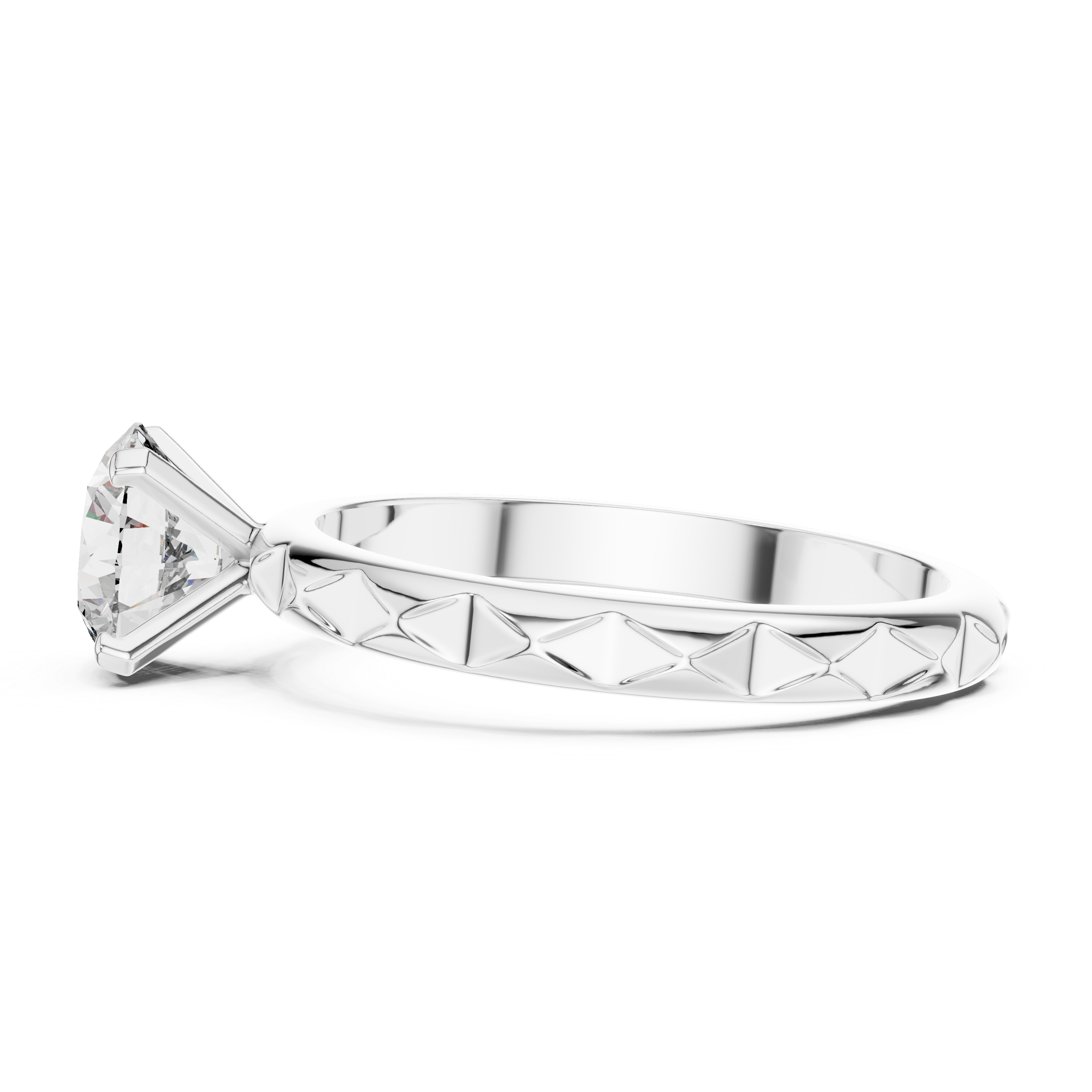 Classic Scalloped Set Lab Grown Diamond Ring
