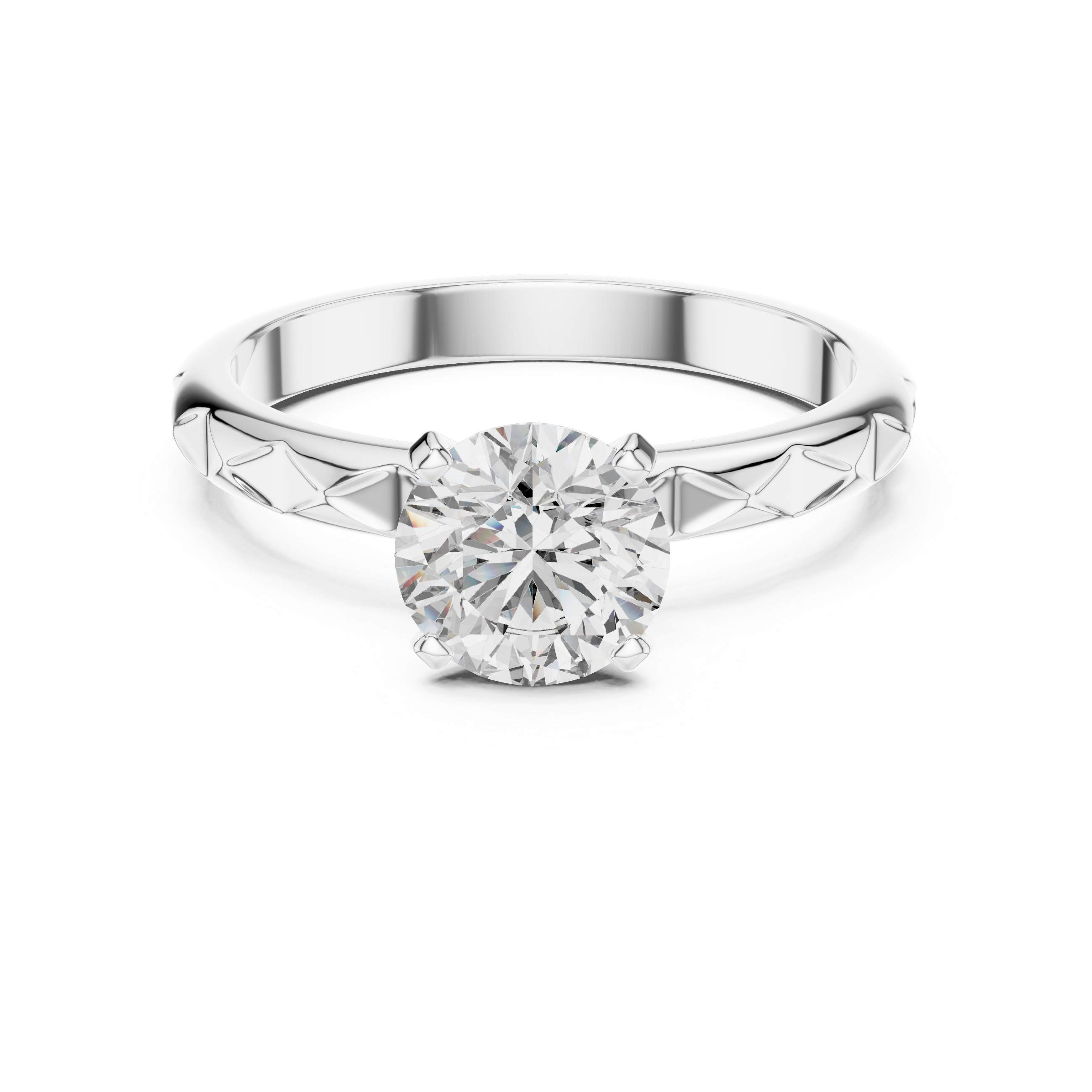 Classic Scalloped Set Lab Grown Diamond Ring