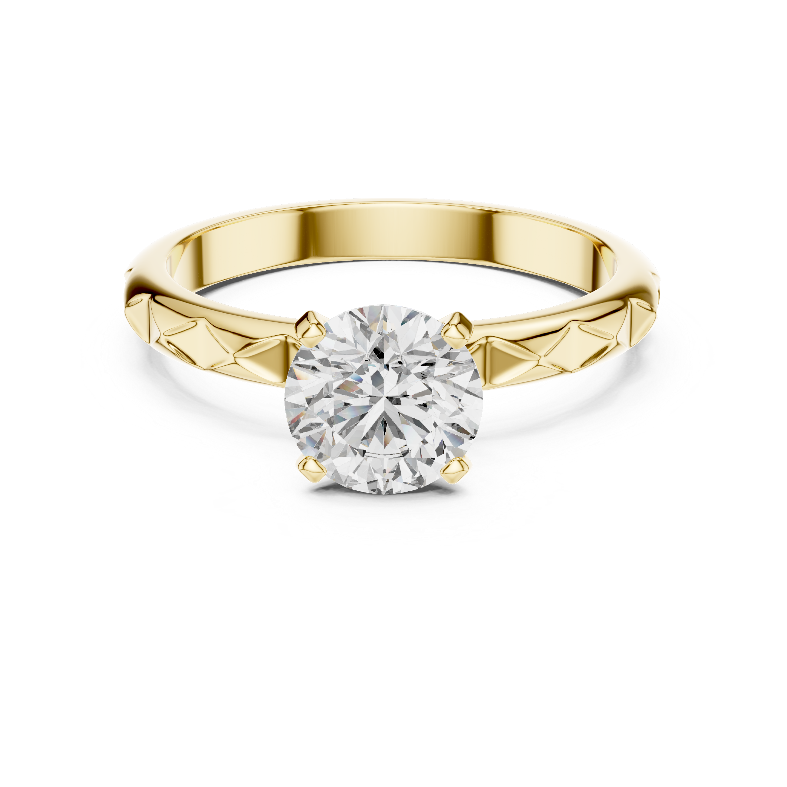 Classic Scalloped Set Lab Grown Diamond Ring