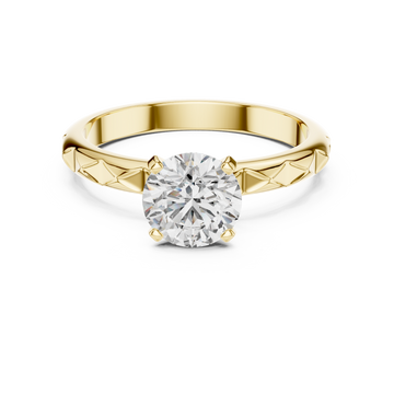 Classic Scalloped Set Lab Grown Diamond Ring