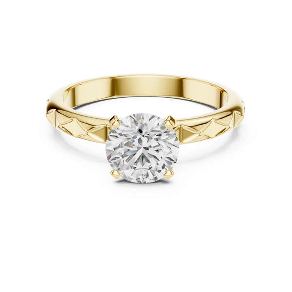 Classic Scalloped Set Lab Grown Diamond Ring