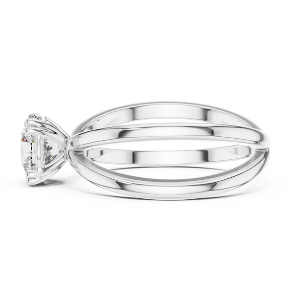 Shimmering Criss Cross Band Lab Grown Diamond Ring