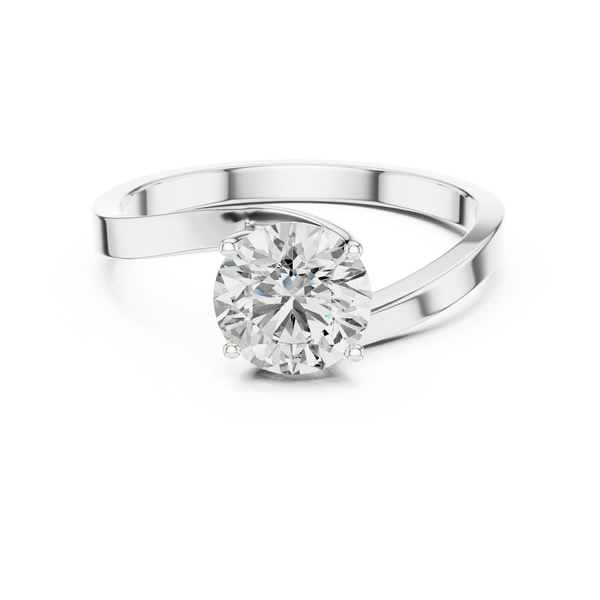 Delicate Twisted Design Lab Grown Diamond Ring