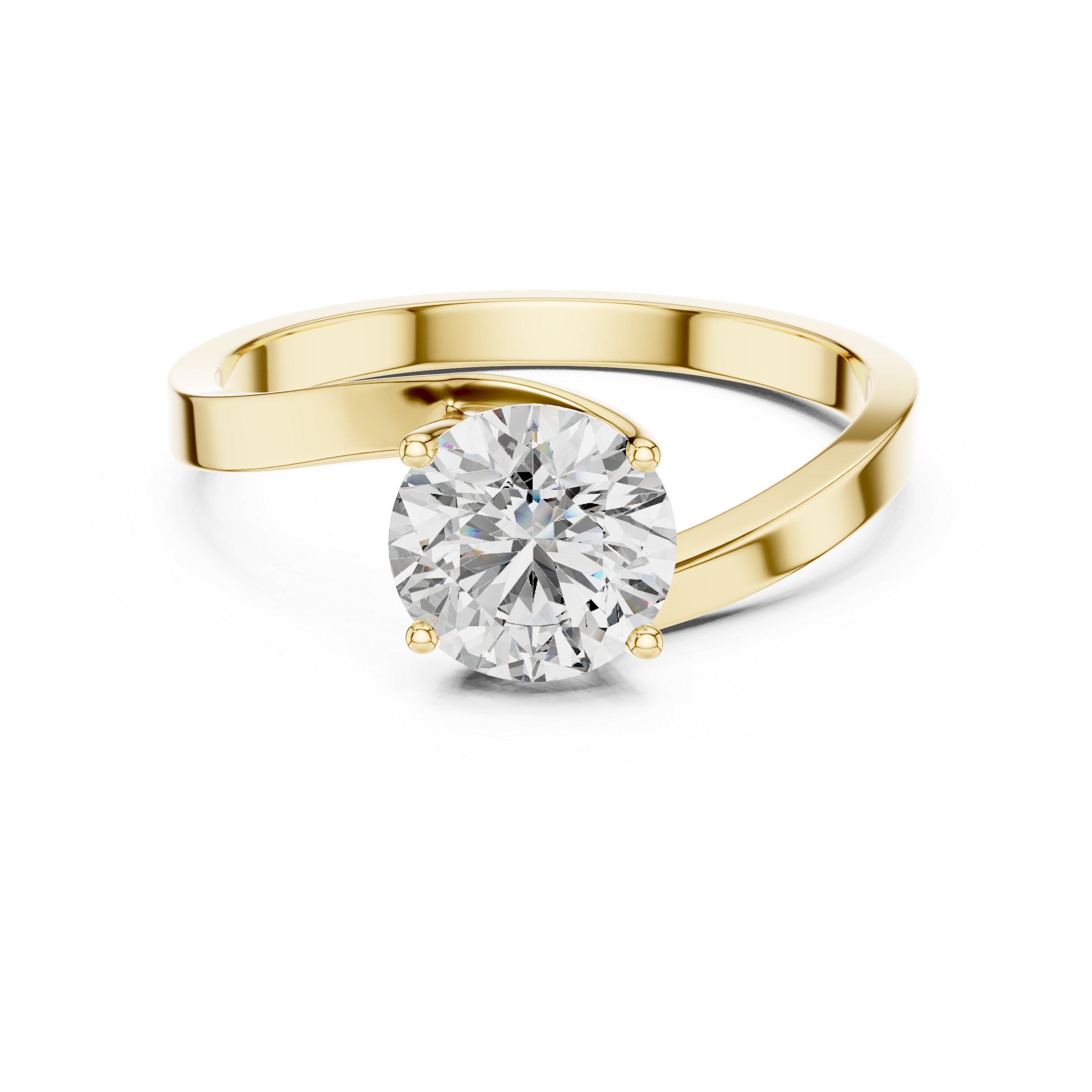 Delicate Twisted Design Lab Grown Diamond Ring