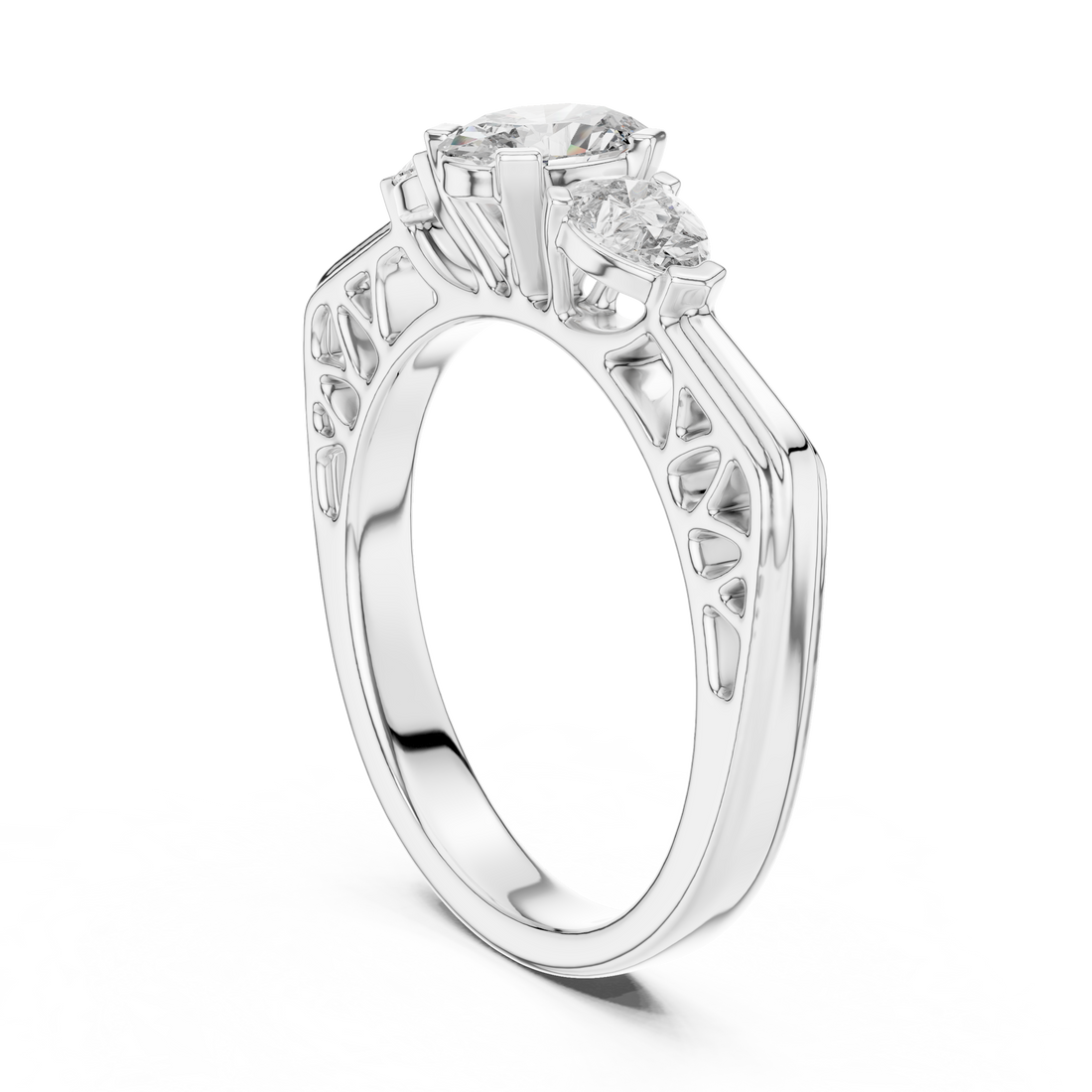 Modern Tension Set Minimalist Lab Grown Diamond Ring