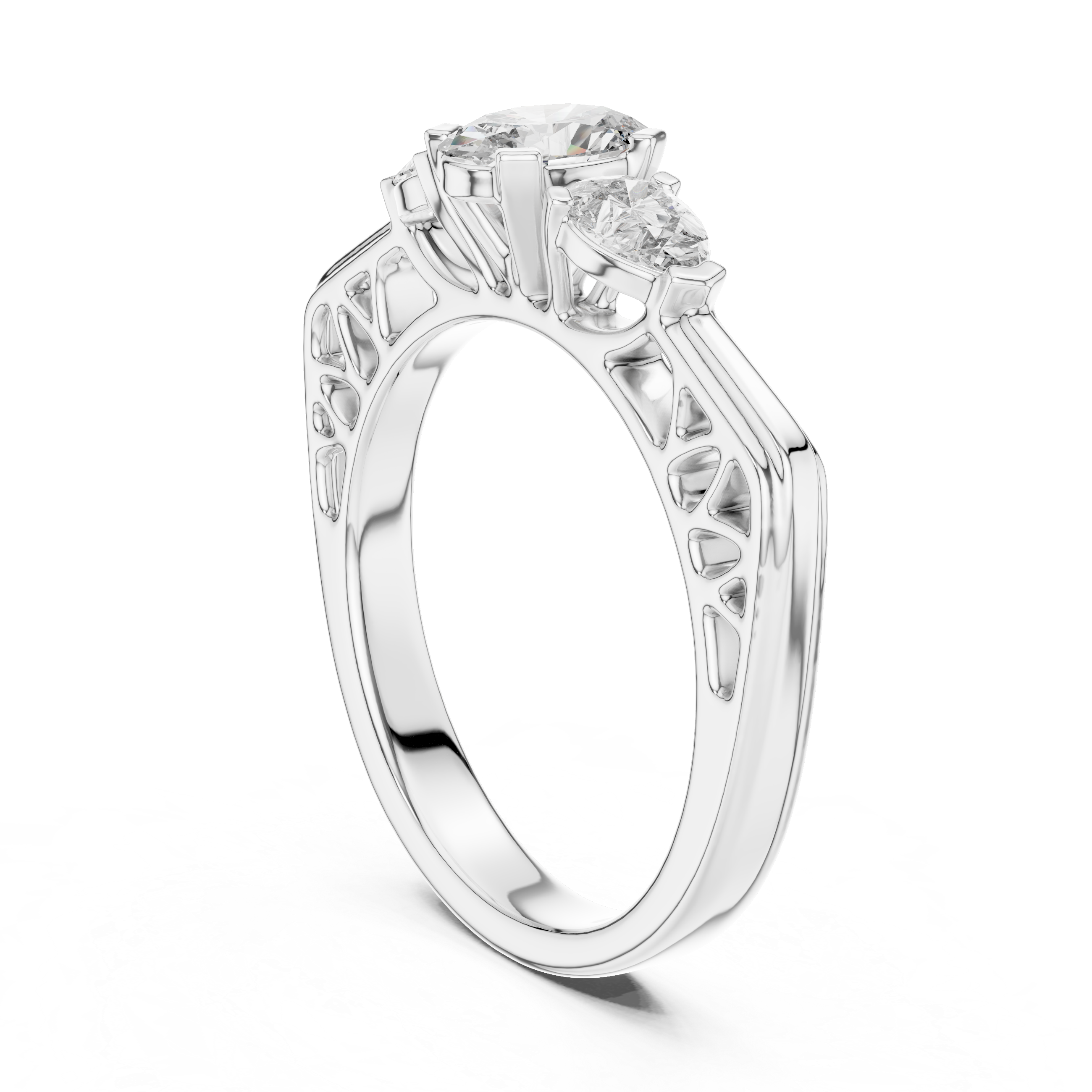Modern Tension Set Minimalist Lab Grown Diamond Ring