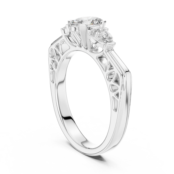 Modern Tension Set Minimalist Lab Grown Diamond Ring