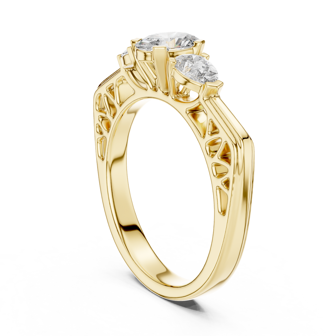 Modern Tension Set Minimalist Lab Grown Diamond Ring