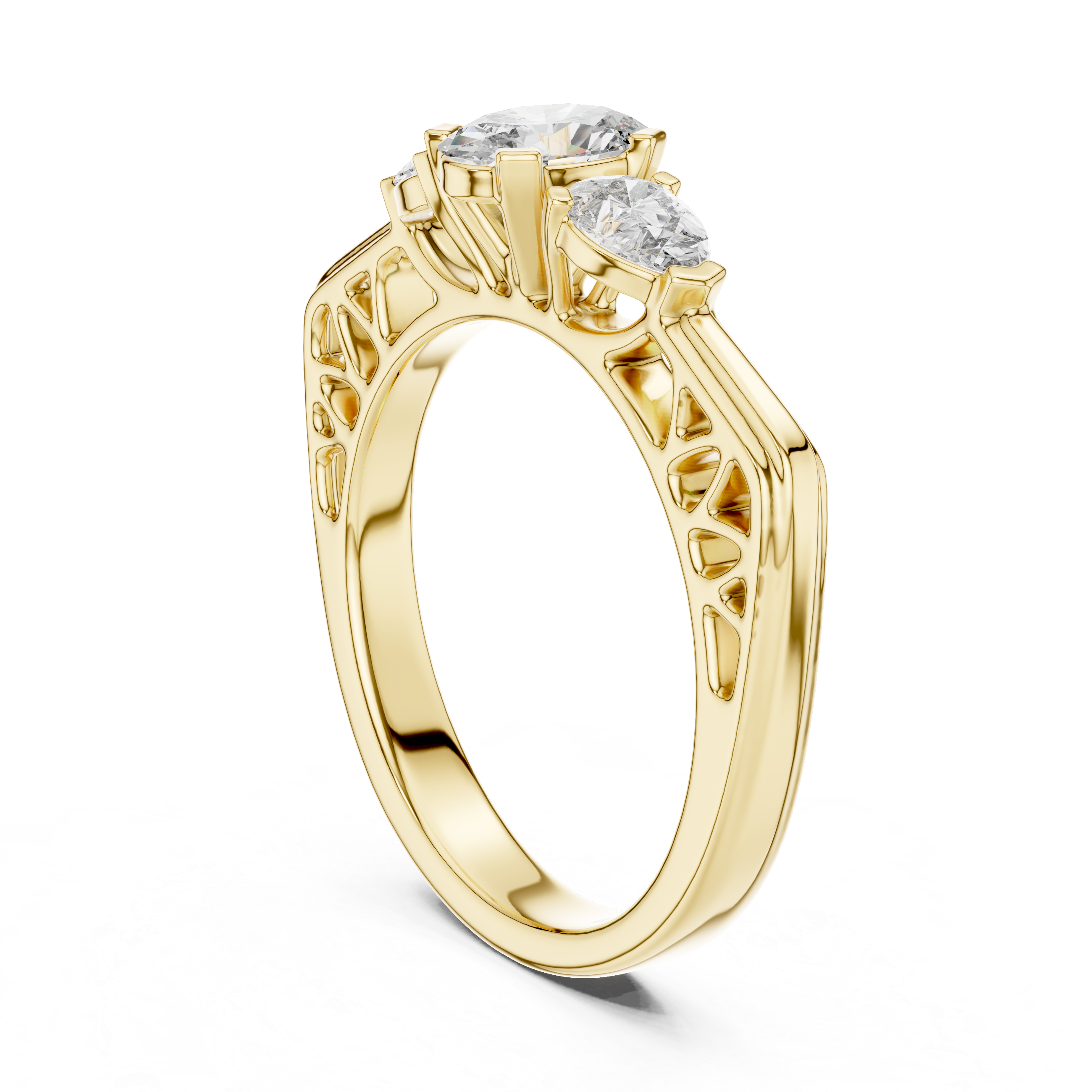 Modern Tension Set Minimalist Lab Grown Diamond Ring