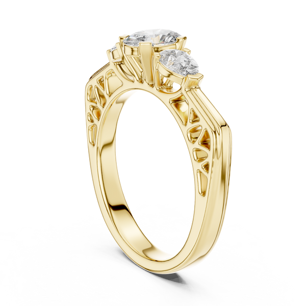 Modern Tension Set Minimalist Lab Grown Diamond Ring