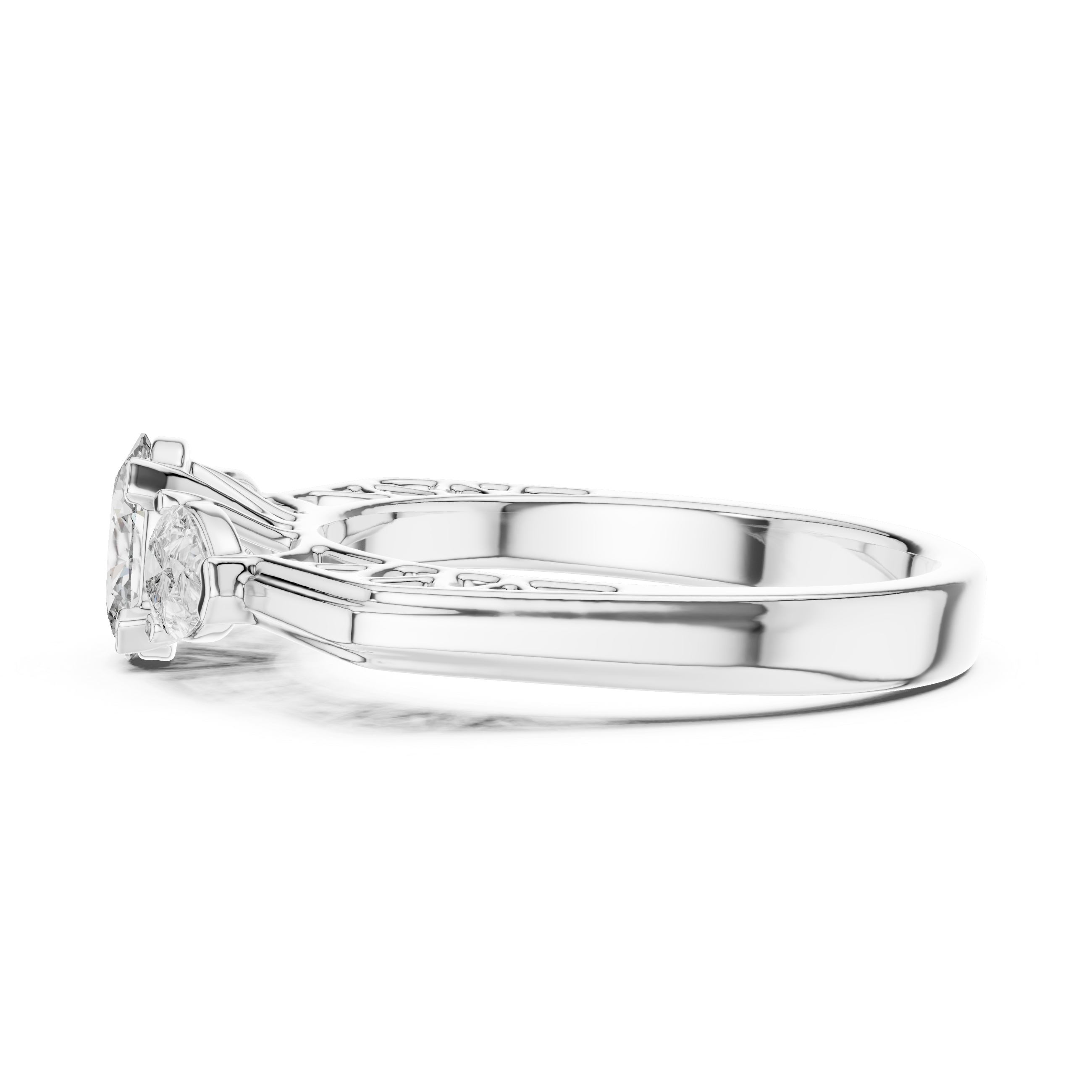 Modern Tension Set Minimalist Lab Grown Diamond Ring