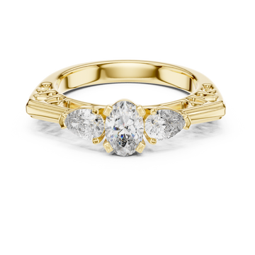 Modern Tension Set Minimalist Lab Grown Diamond Ring