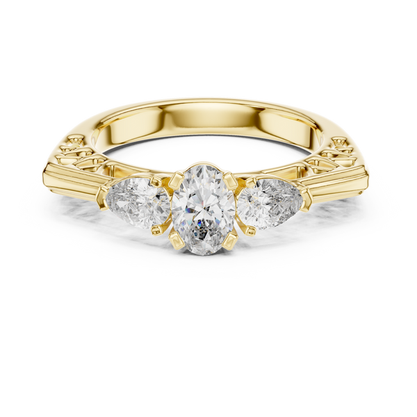 Modern Tension Set Minimalist Lab Grown Diamond Ring