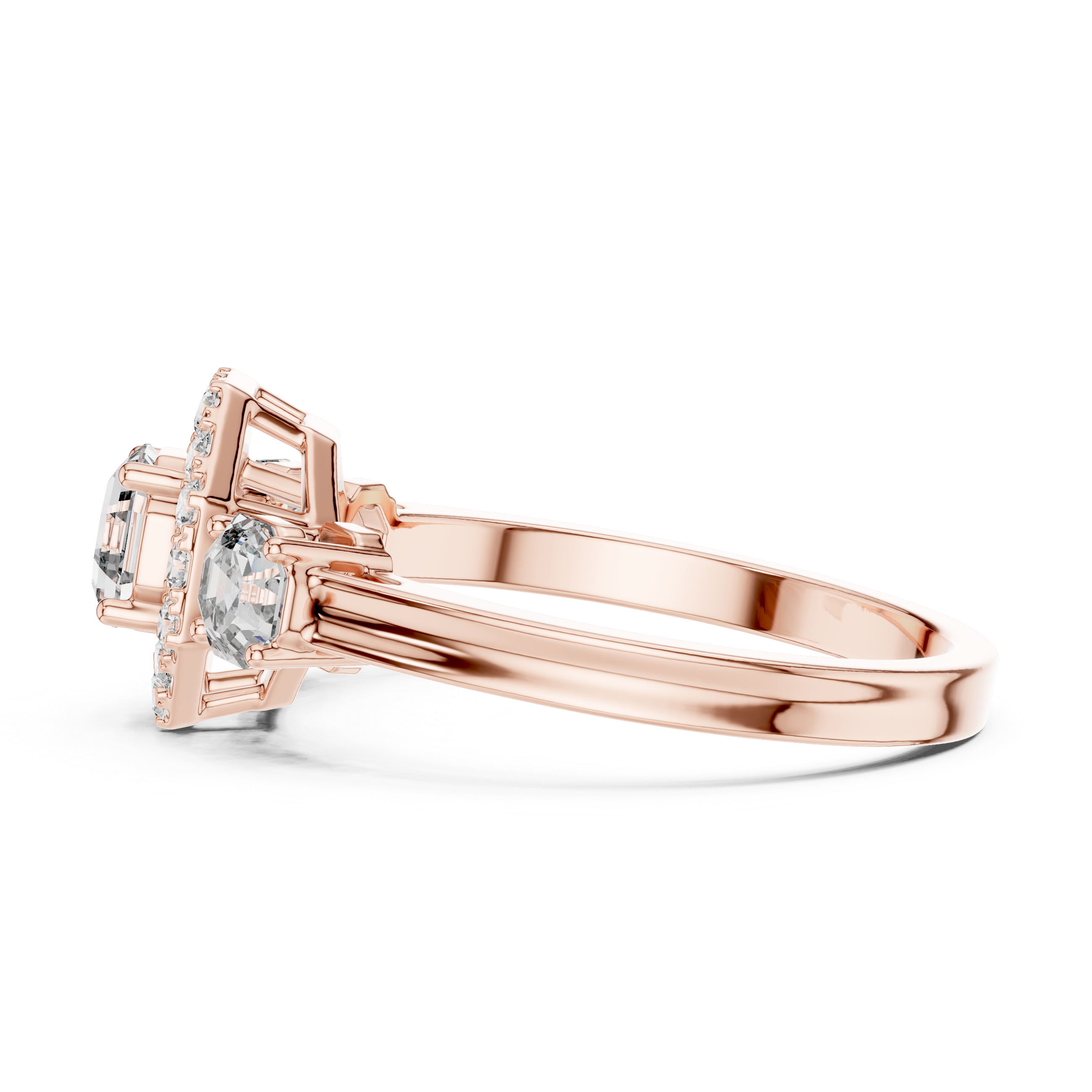 Luxurious Halo Radiant Lab Grown Diamond Ring