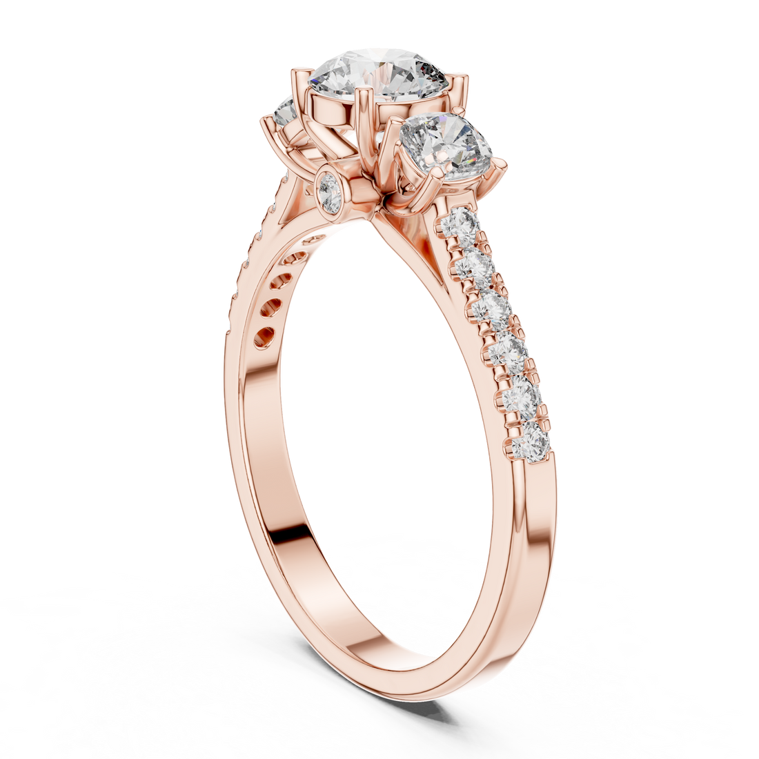 Ornate Antique Style Milgrain Lab Grown Diamond Ring
