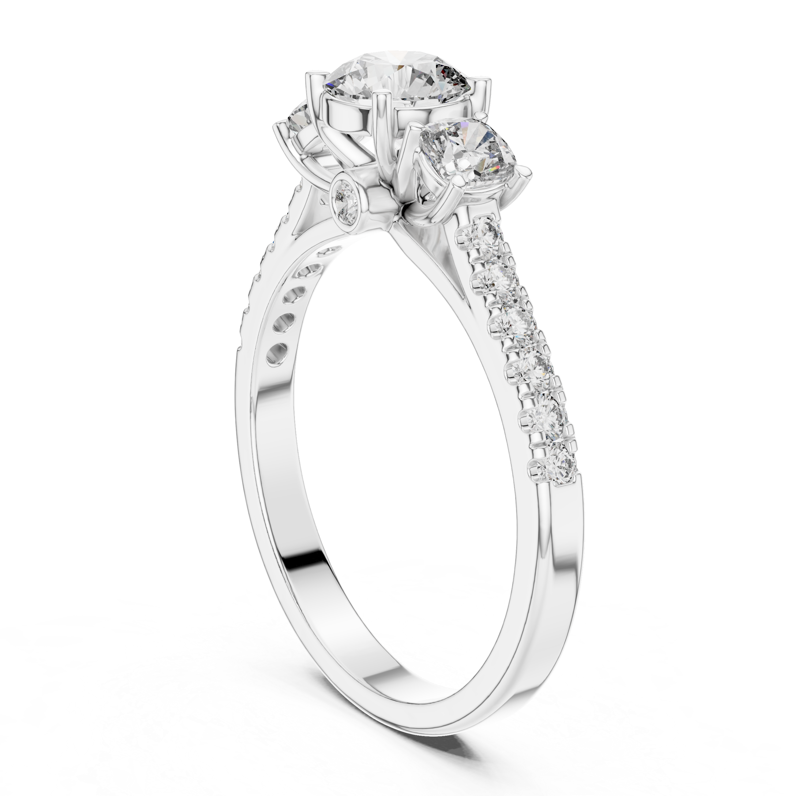 Ornate Antique Style Milgrain Lab Grown Diamond Ring