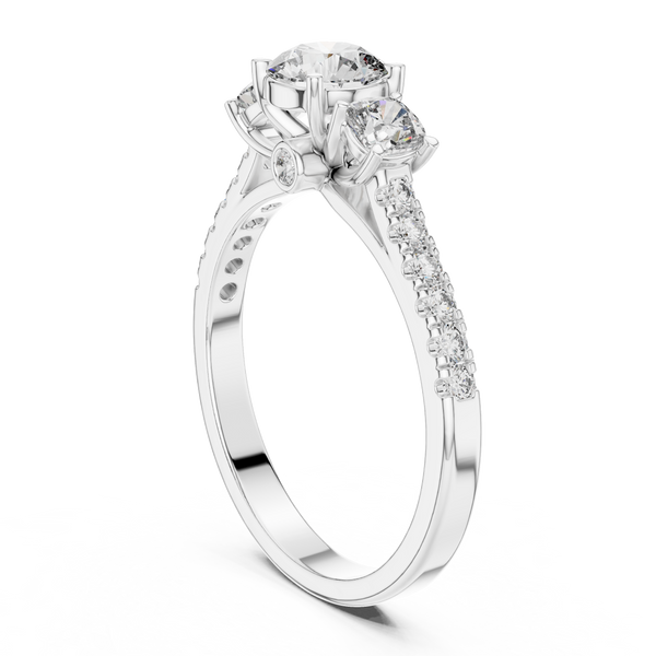 Ornate Antique Style Milgrain Lab Grown Diamond Ring