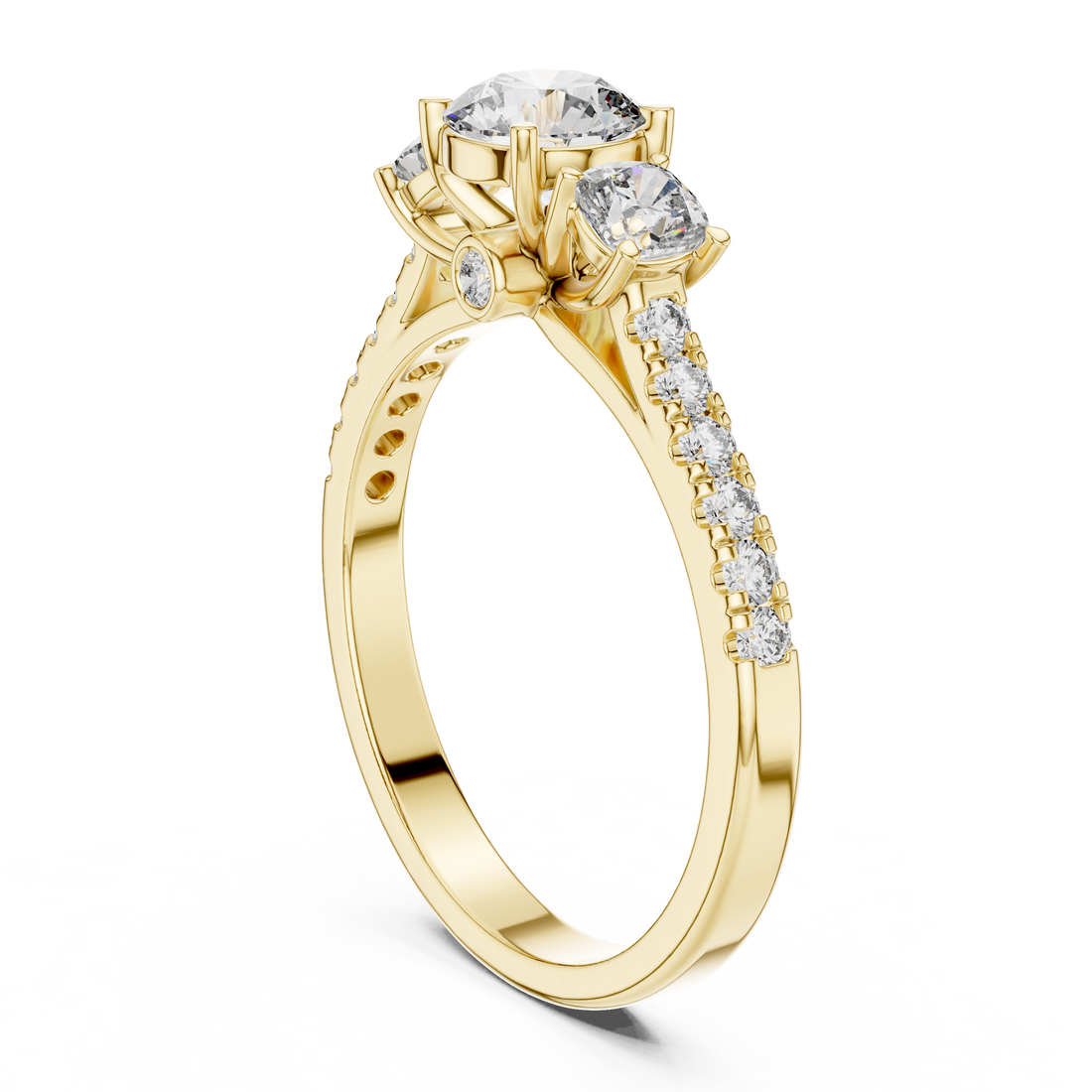Ornate Antique Style Milgrain Lab Grown Diamond Ring