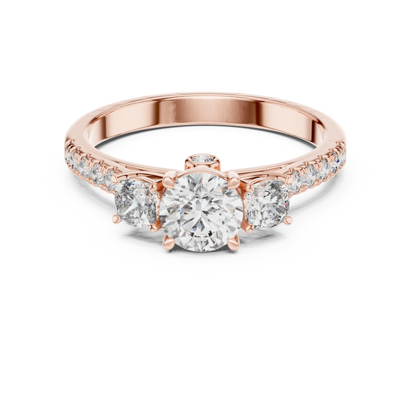 Ornate Antique Style Milgrain Lab Grown Diamond Ring