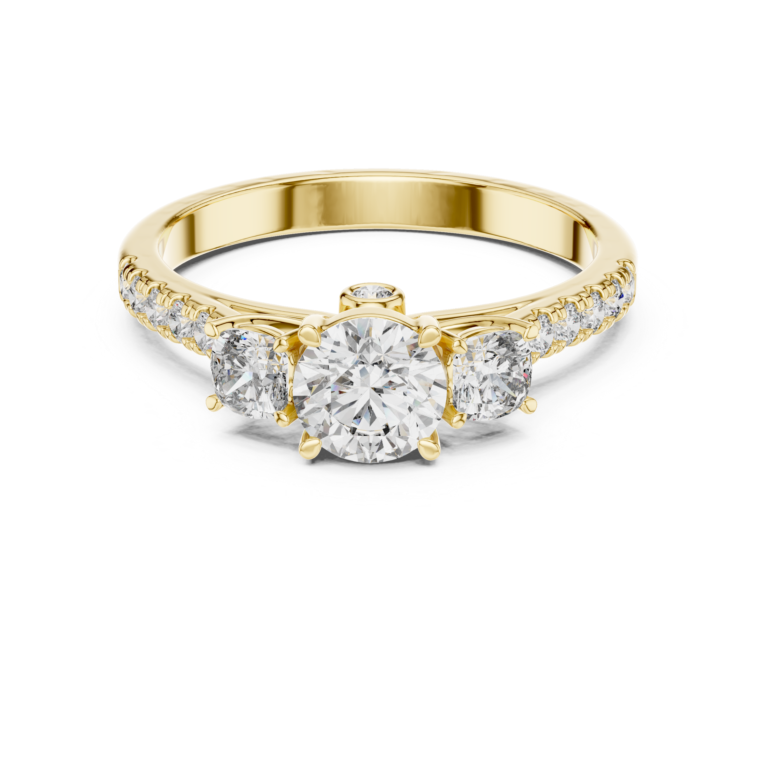 Ornate Antique Style Milgrain Lab Grown Diamond Ring
