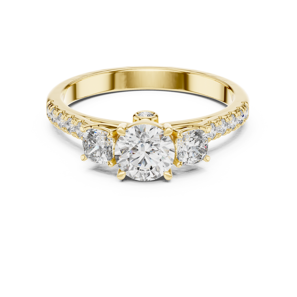 Ornate Antique Style Milgrain Lab Grown Diamond Ring