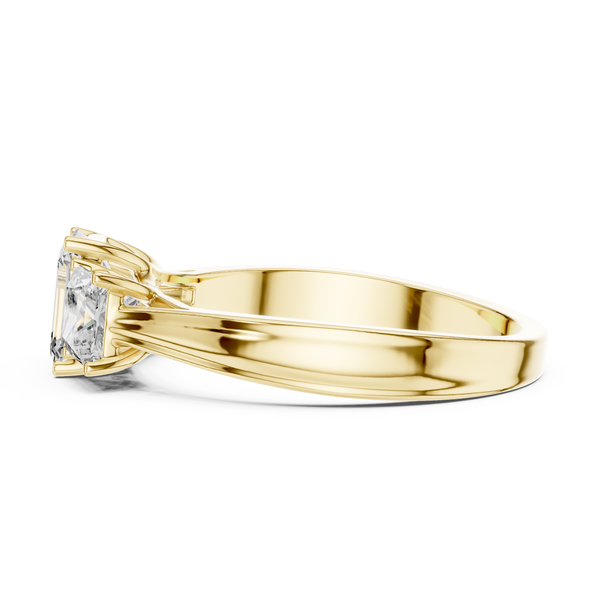 Dainty Tapered Three Stone Lab Grown Diamond Ring
