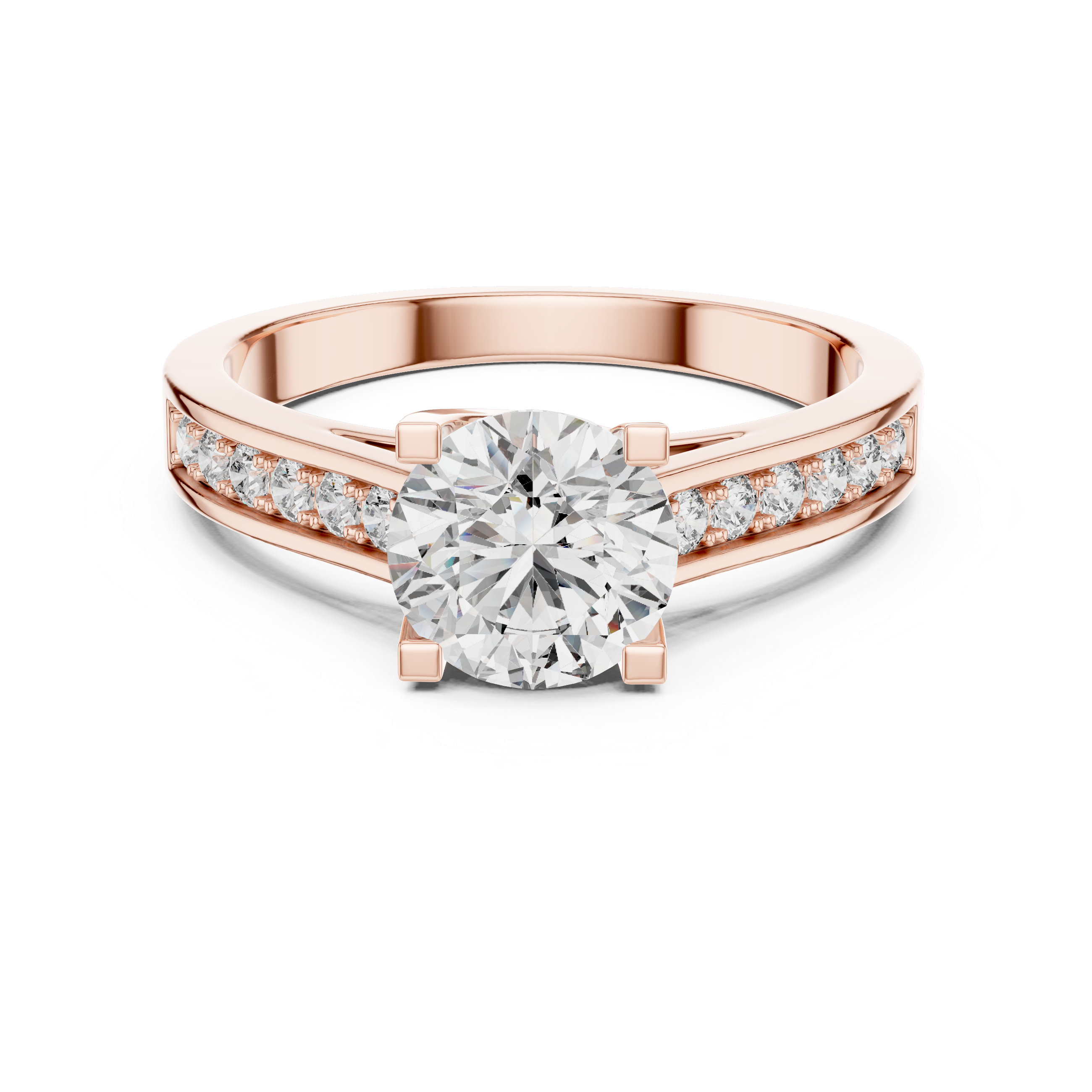 Luminous Floating Solitaire Style Lab Grown Diamond Ring