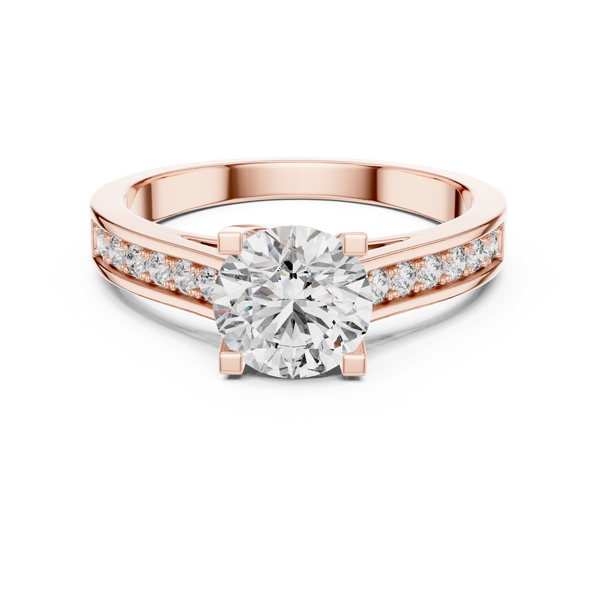 Luminous Floating Solitaire Style Lab Grown Diamond Ring