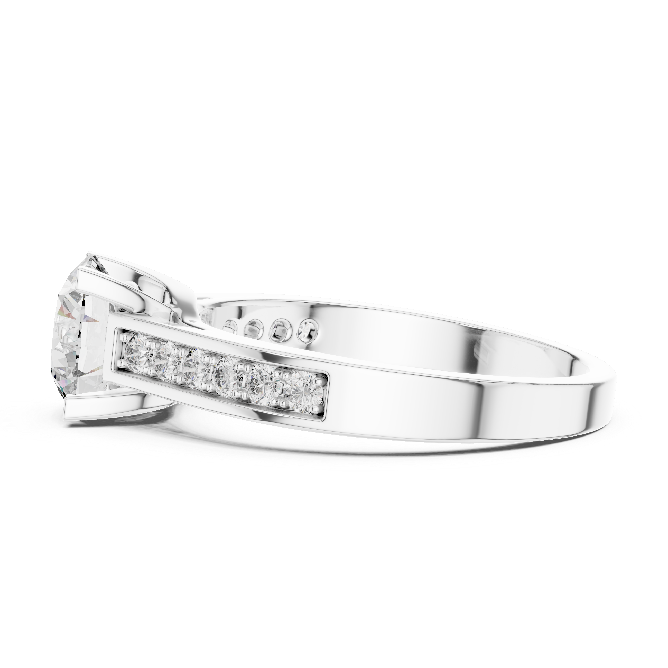 Luminous Floating Solitaire Style Lab Grown Diamond Ring