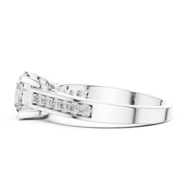 Luminous Floating Solitaire Style Lab Grown Diamond Ring