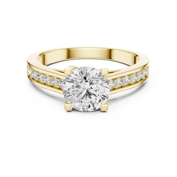Luminous Floating Solitaire Style Lab Grown Diamond Ring
