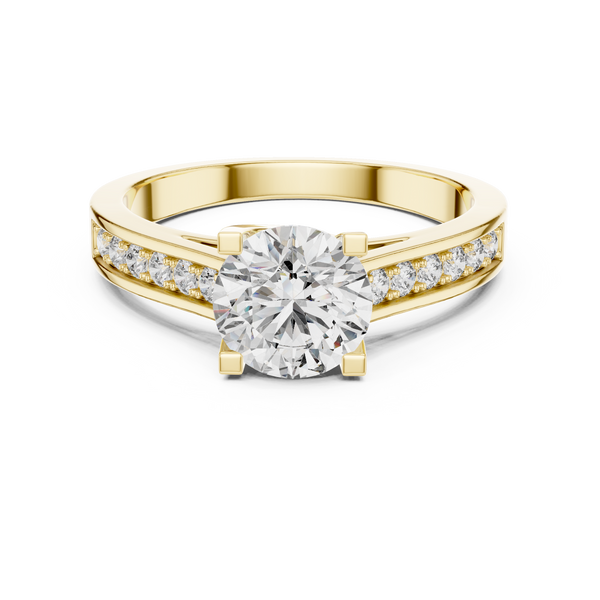 Luminous Floating Solitaire Style Lab Grown Diamond Ring