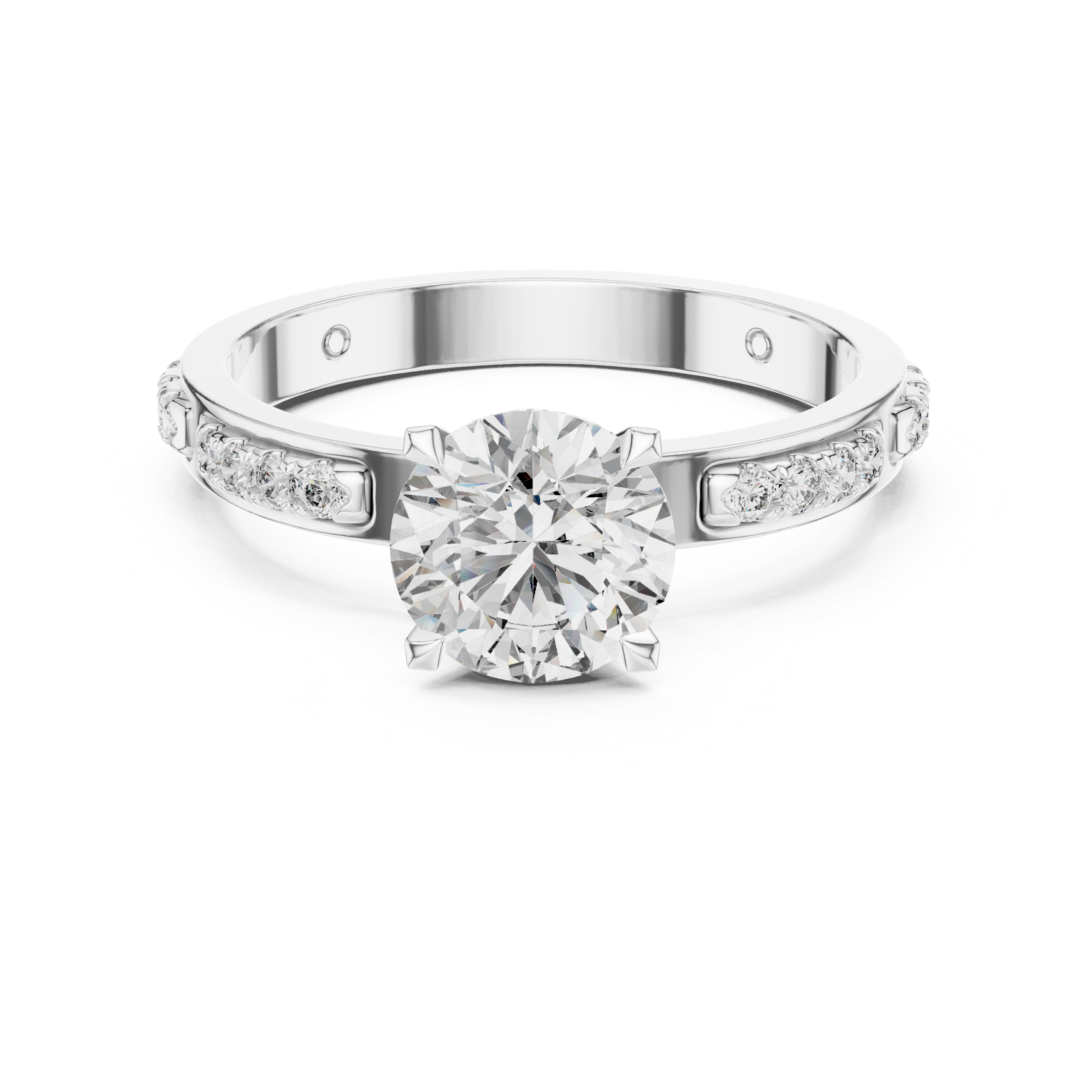 Brilliant Cluster Hidden Halo Lab Grown Diamond Ring