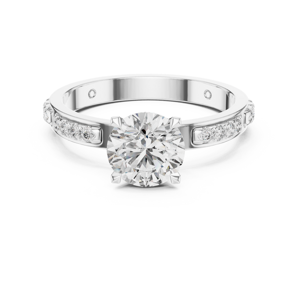 Brilliant Cluster Hidden Halo Lab Grown Diamond Ring