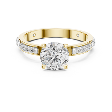 Brilliant Cluster Hidden Halo Lab Grown Diamond Ring
