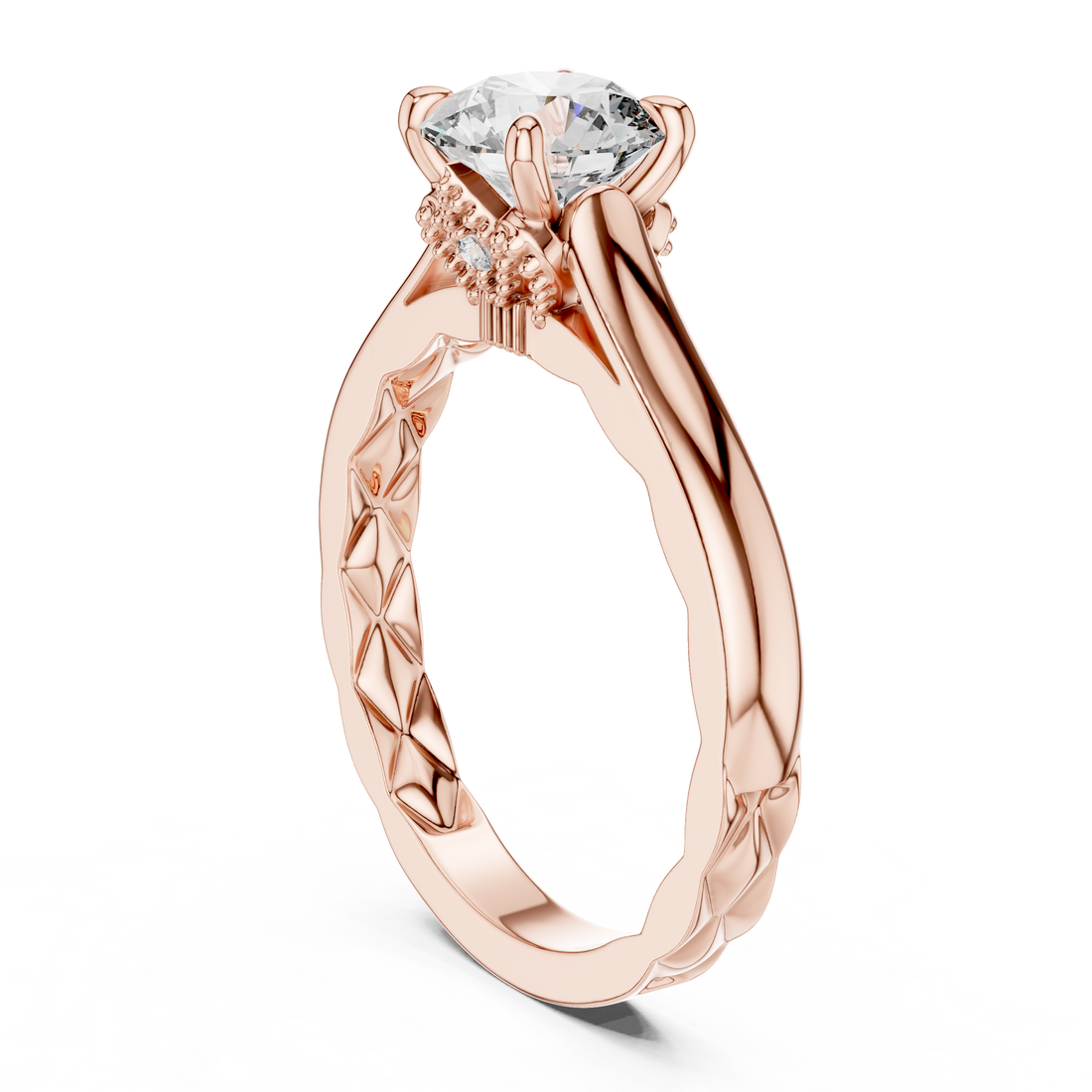 Sophisticated Emerald Cut Classic Lab Grown Diamond Ring