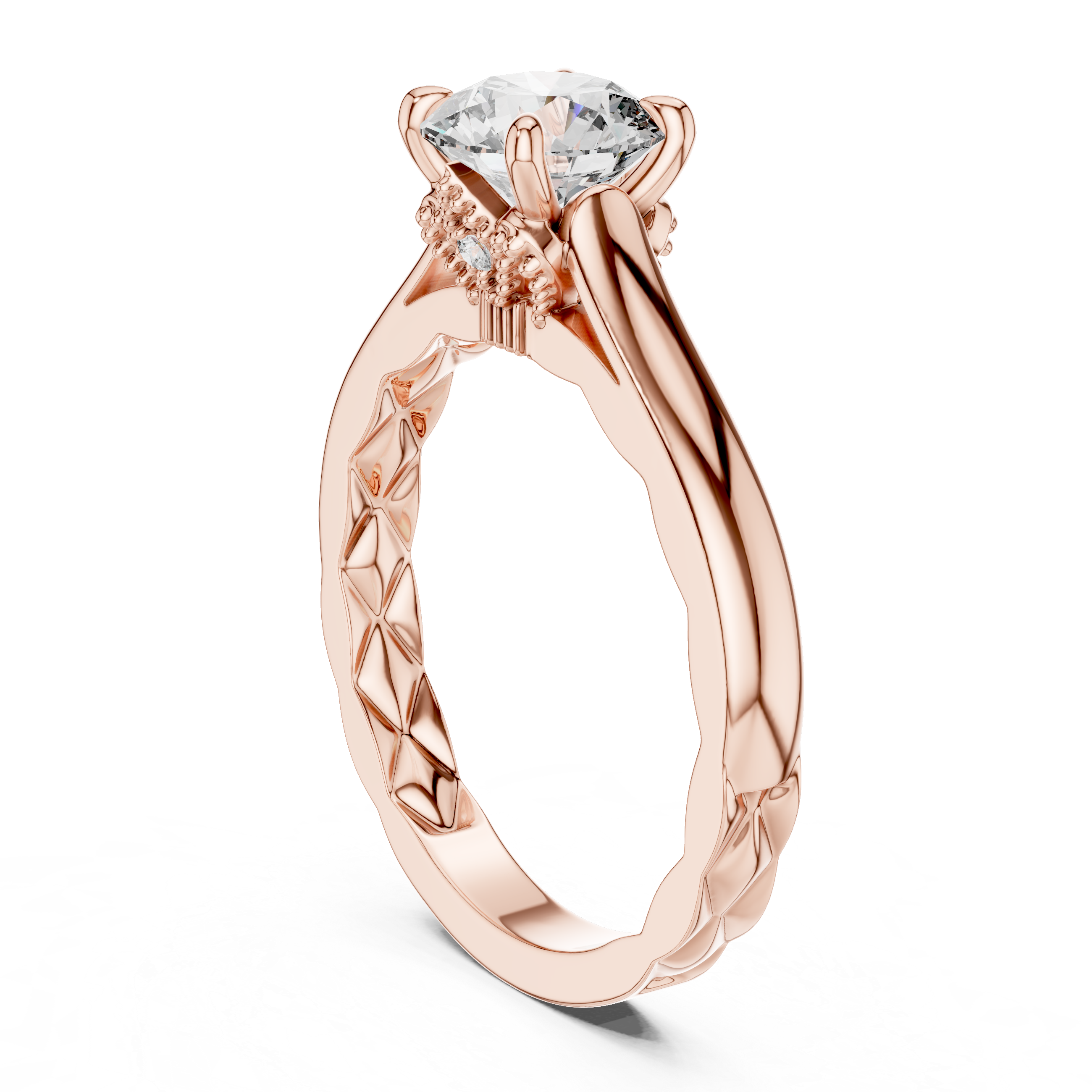 Sophisticated Emerald Cut Classic Lab Grown Diamond Ring
