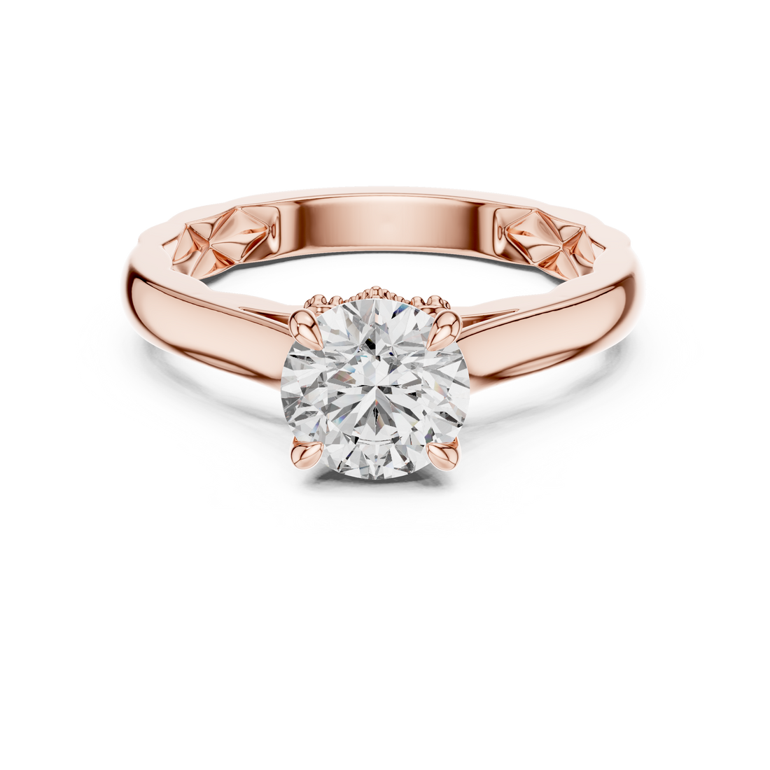 Sophisticated Emerald Cut Classic Lab Grown Diamond Ring