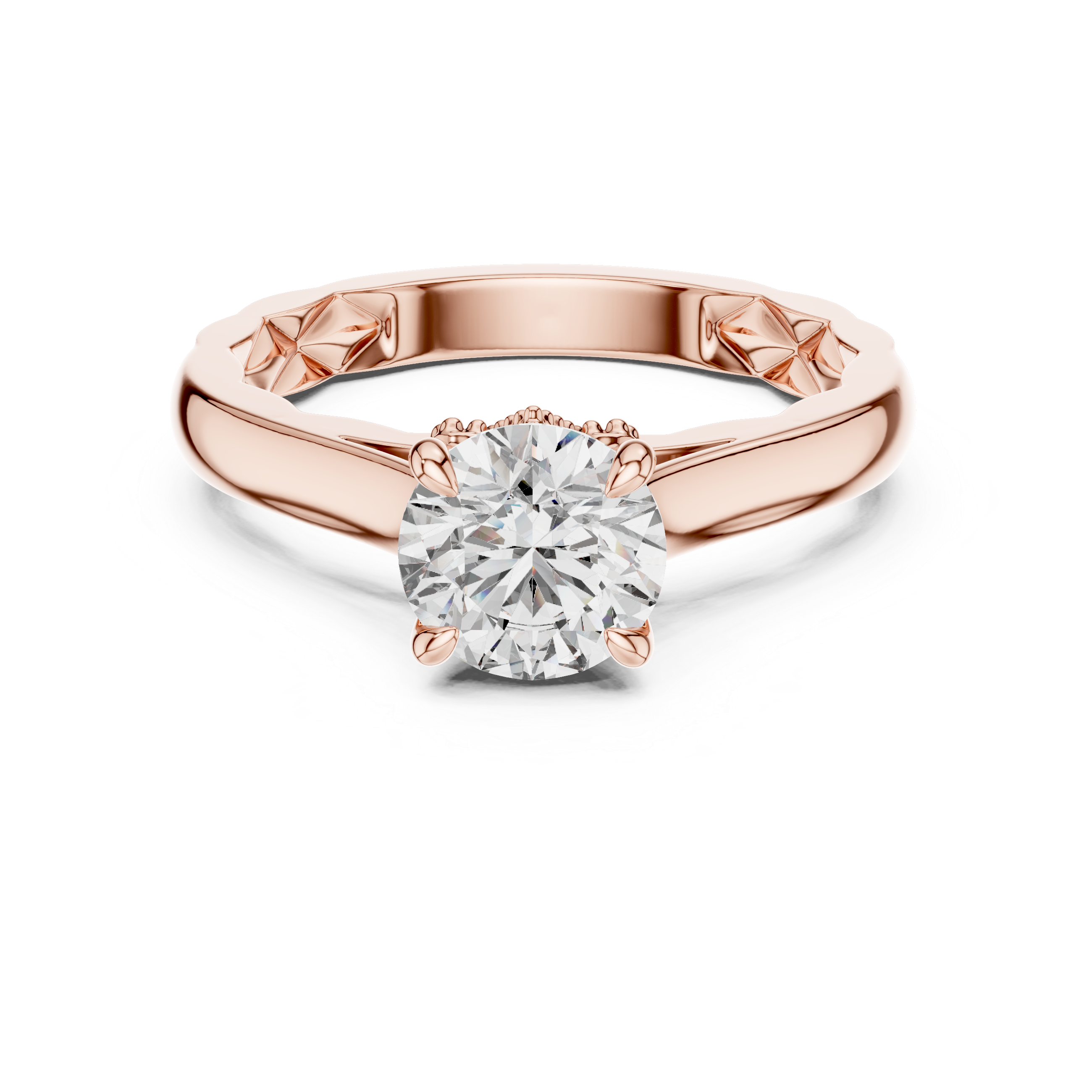 Sophisticated Emerald Cut Classic Lab Grown Diamond Ring