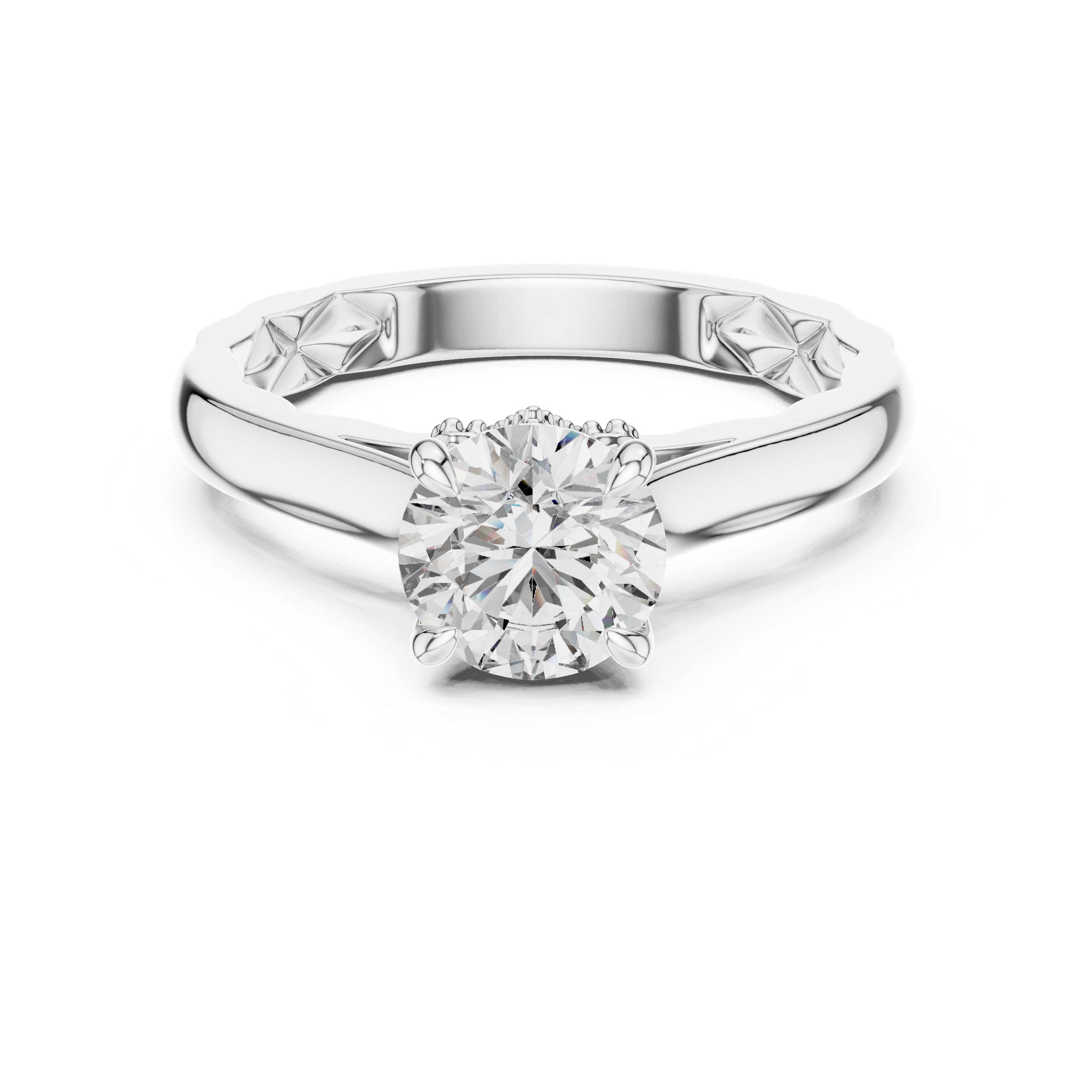 Sophisticated Emerald Cut Classic Lab Grown Diamond Ring
