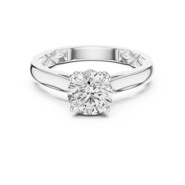 Sophisticated Emerald Cut Classic Lab Grown Diamond Ring