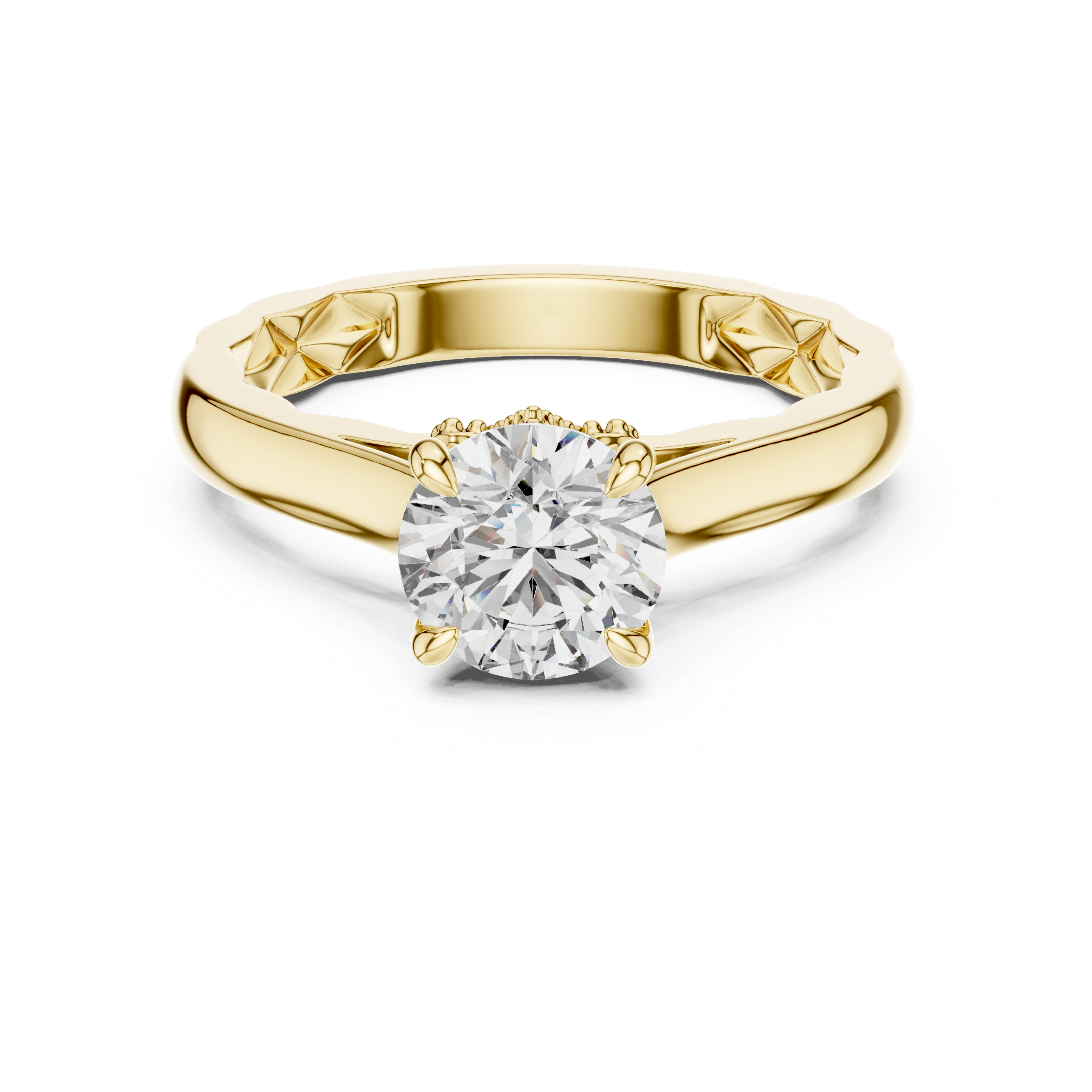 Sophisticated Emerald Cut Classic Lab Grown Diamond Ring