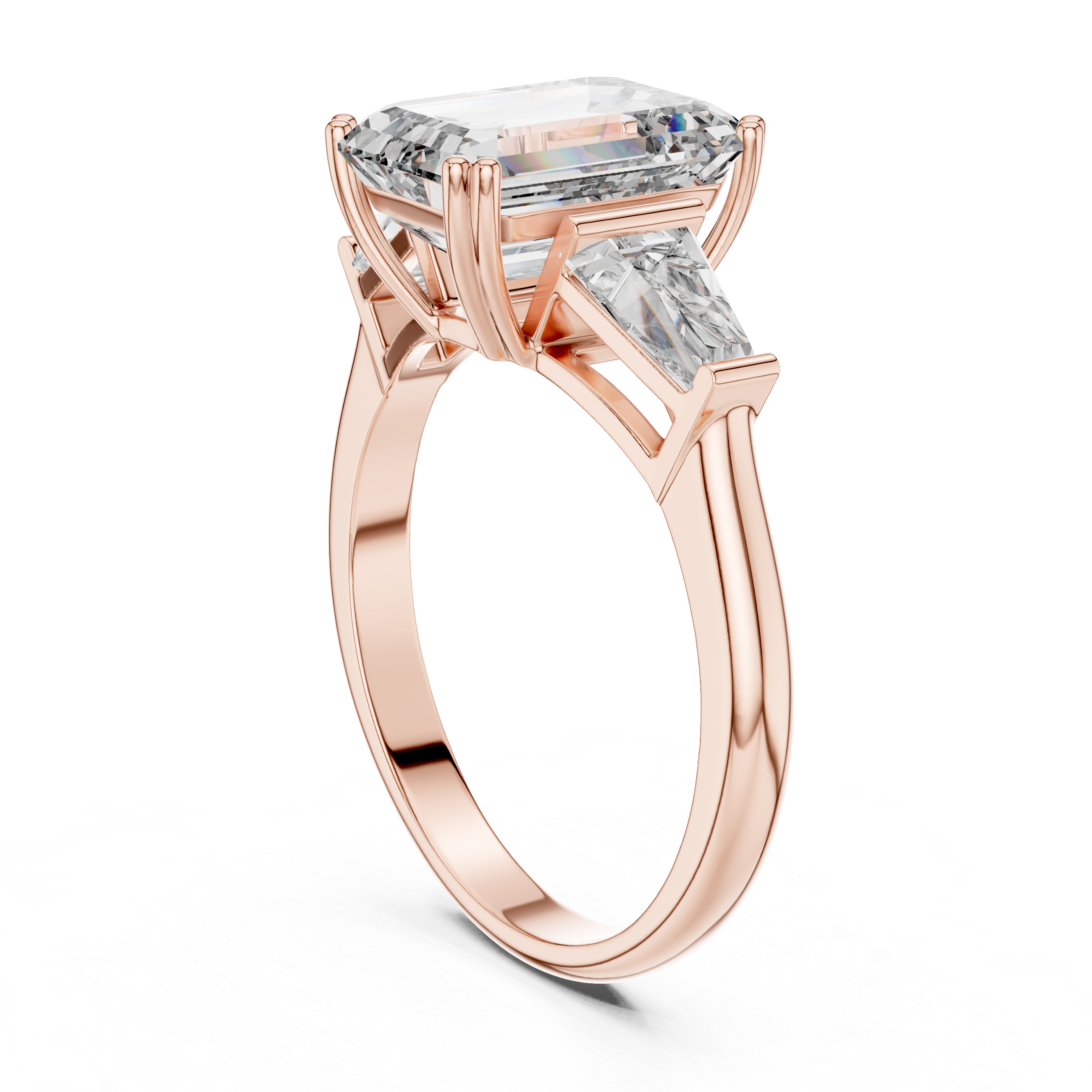 Radiant Square Cut Solitaire Lab Grown Diamond Ring