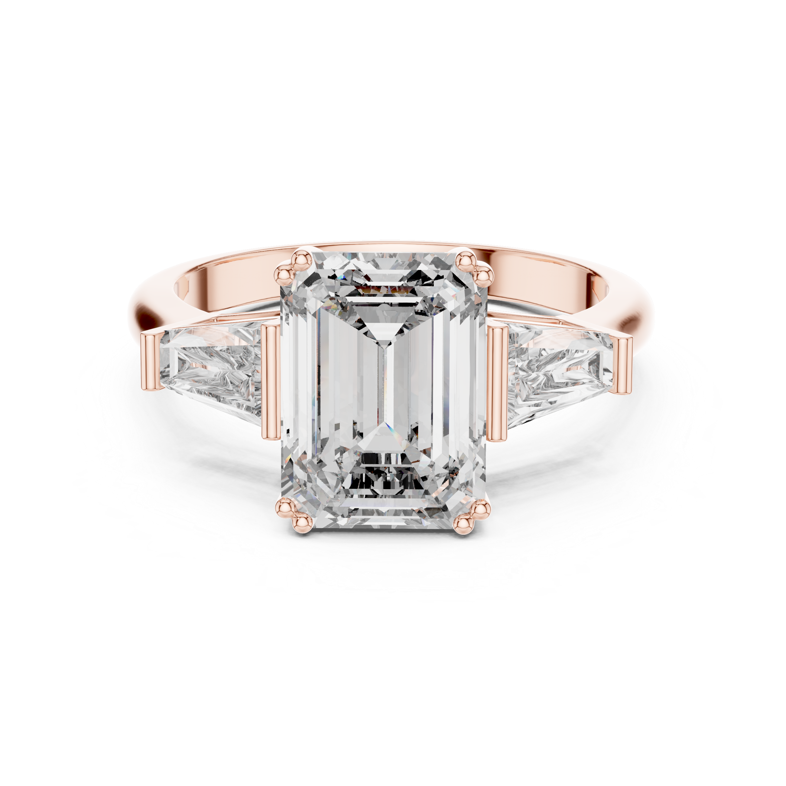 Radiant Square Cut Solitaire Lab Grown Diamond Ring